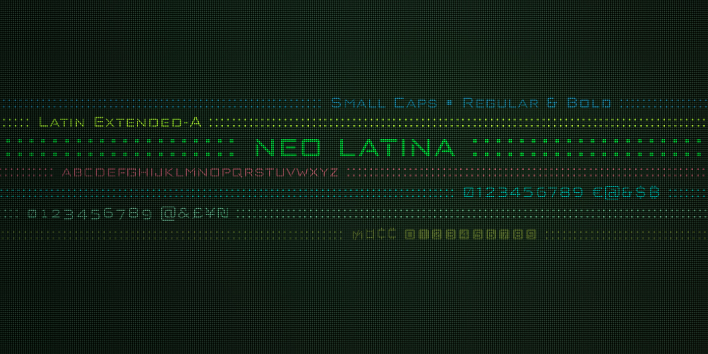 Beispiel einer Neo Latina Latina-Schriftart